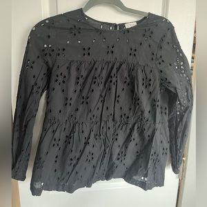J crew black blouse